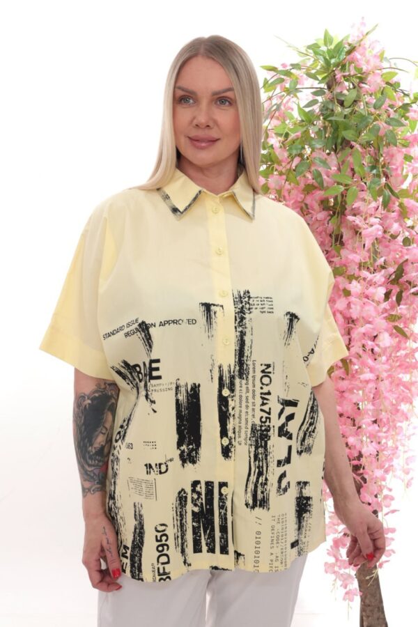 Wholesale Urban Graphic Print Poplin Shirt