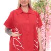 Wholesale Script Graphic Asymmetrical Blouse