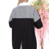 Wholesale Asymmetrical Striped Panel Tunic Shirt