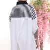 Wholesale Asymmetrical Striped Panel Tunic Shirt