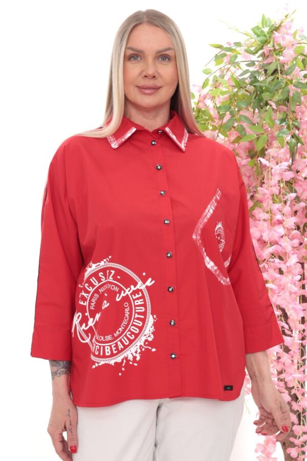 Wholesale Graphic Print Statement Tunic Shirt