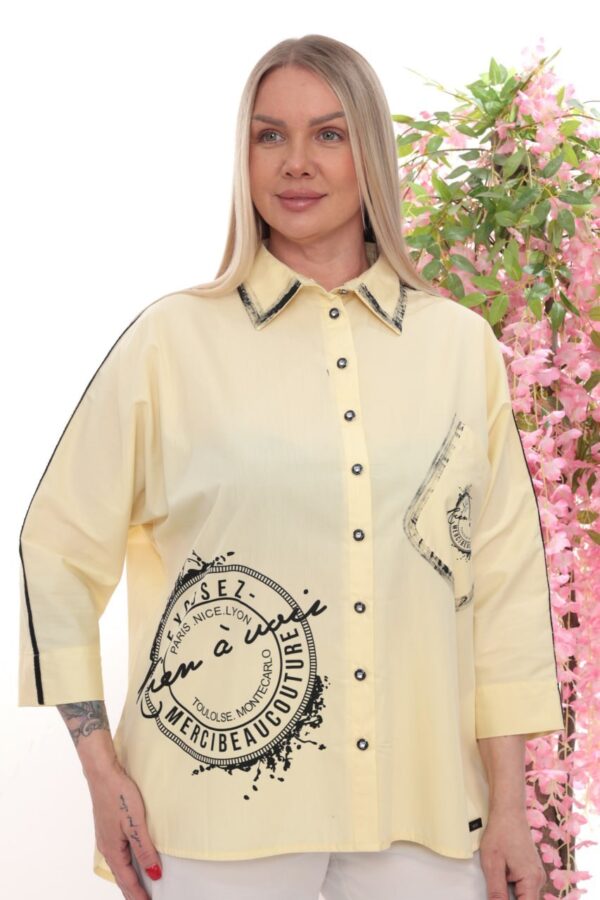 Wholesale Graphic Print Statement Tunic Shirt