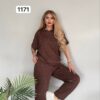 Studded Knit Short-Sleeve Loungewear Set
