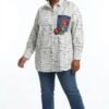 file_3535.jpg Script Print Tunic with Embroidered Denim Pocket