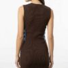 Chain Detail Ribbed Knit Bodycon Dress