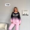 Ombre Rhinestone Embellished Tracksuit Set