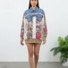 Wholesale Embellished Mixed-Media Denim Jacket