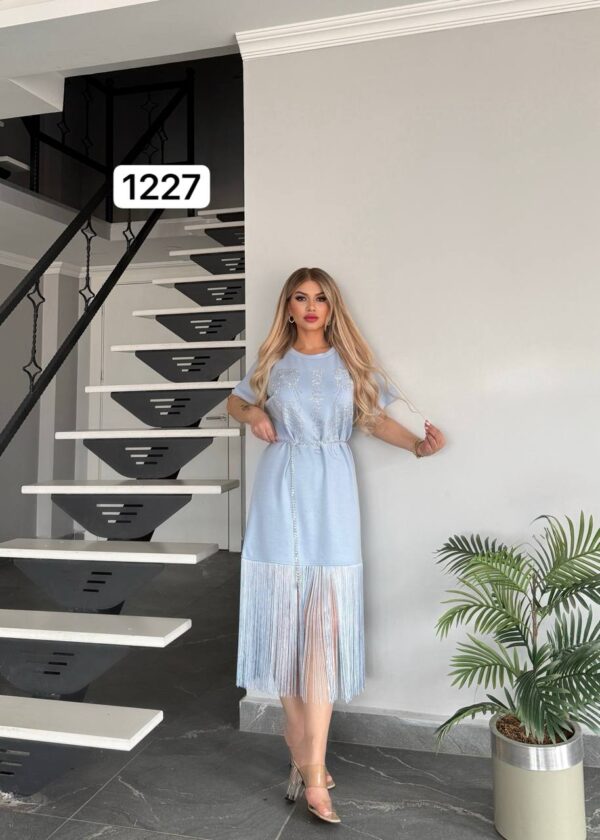 Wholesale Embellished Fringe Hem T-Shirt Dress