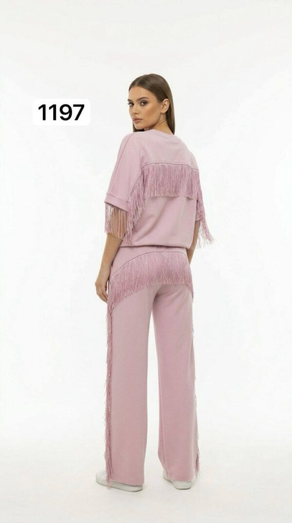 Embellished Fringe Detail Loungewear Set