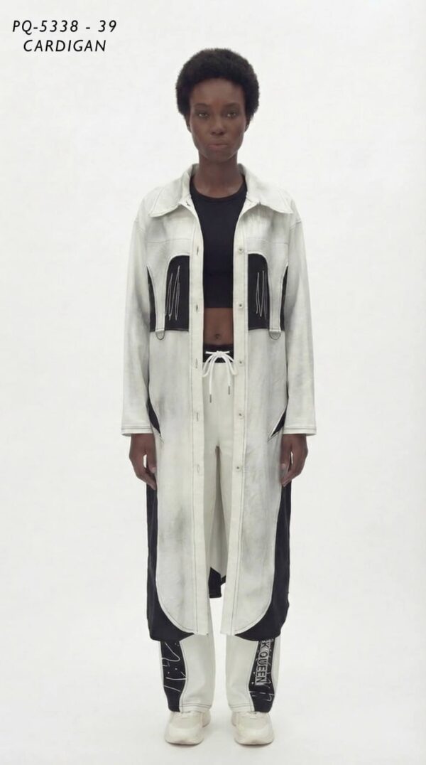 Avant-Garde Contrast Stitch Cardigan