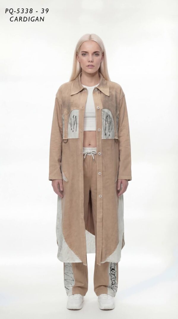 Avant-Garde Contrast Stitch Cardigan