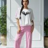 Embellished Wing Graphic Tee & Trouser Set