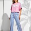 Embellished Wing Graphic Tee & Trouser Set