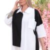 Wholesale Two-Tone Asymmetrical Oversized Shirt