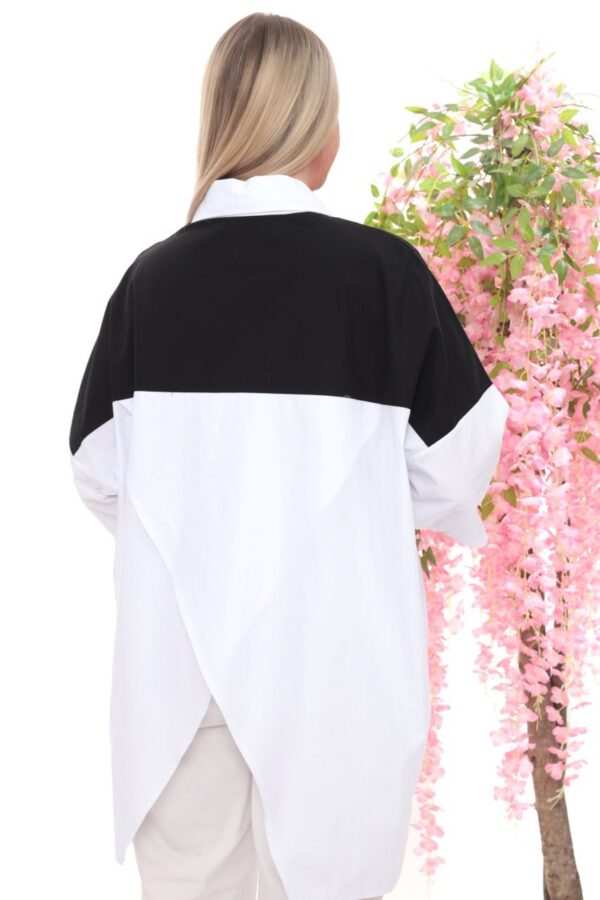 Wholesale Two-Tone Asymmetrical Oversized Shirt