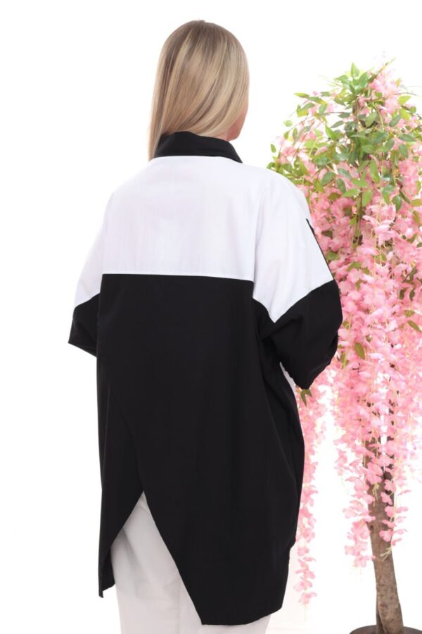 Wholesale Two-Tone Asymmetrical Oversized Shirt