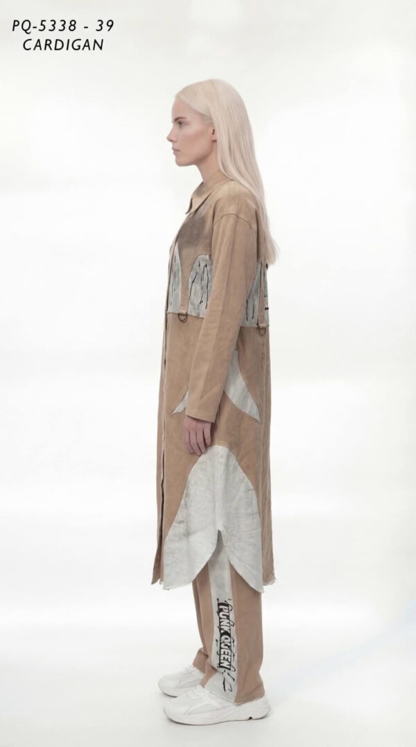 Avant-Garde Contrast Stitch Cardigan