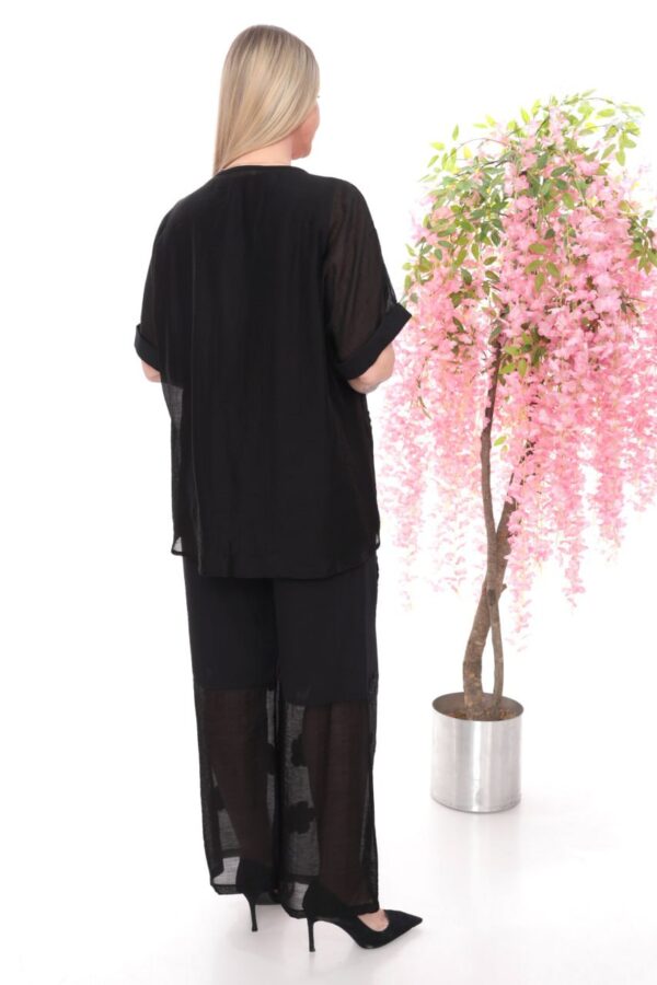 Floral Appliqué Two-Piece Lounge Set