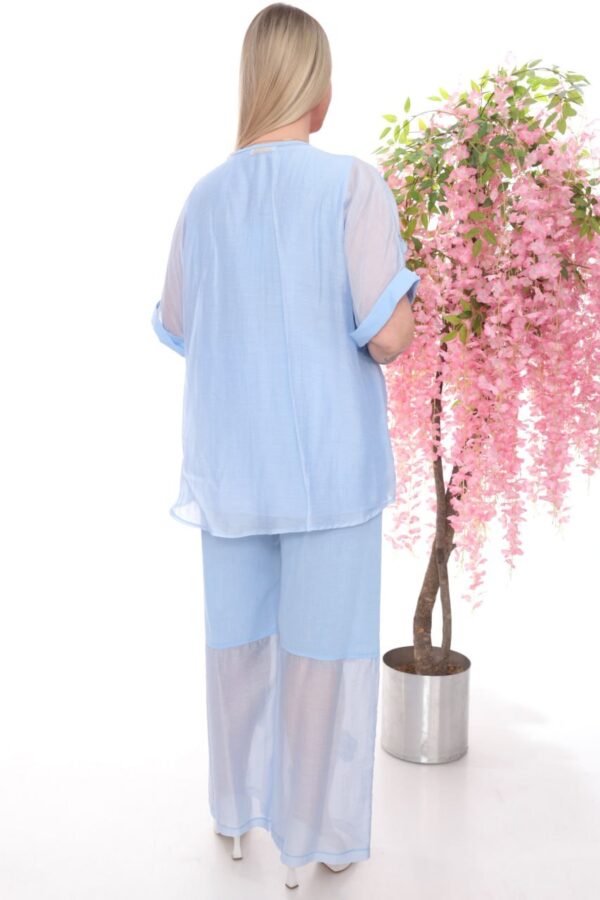 Floral Appliqué Two-Piece Lounge Set