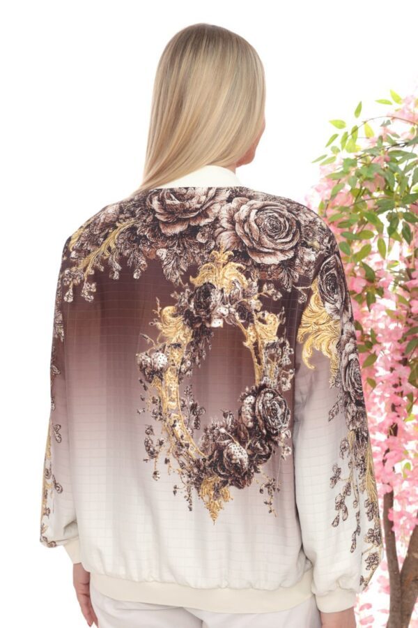 Printed Ombré Bomber Jacket