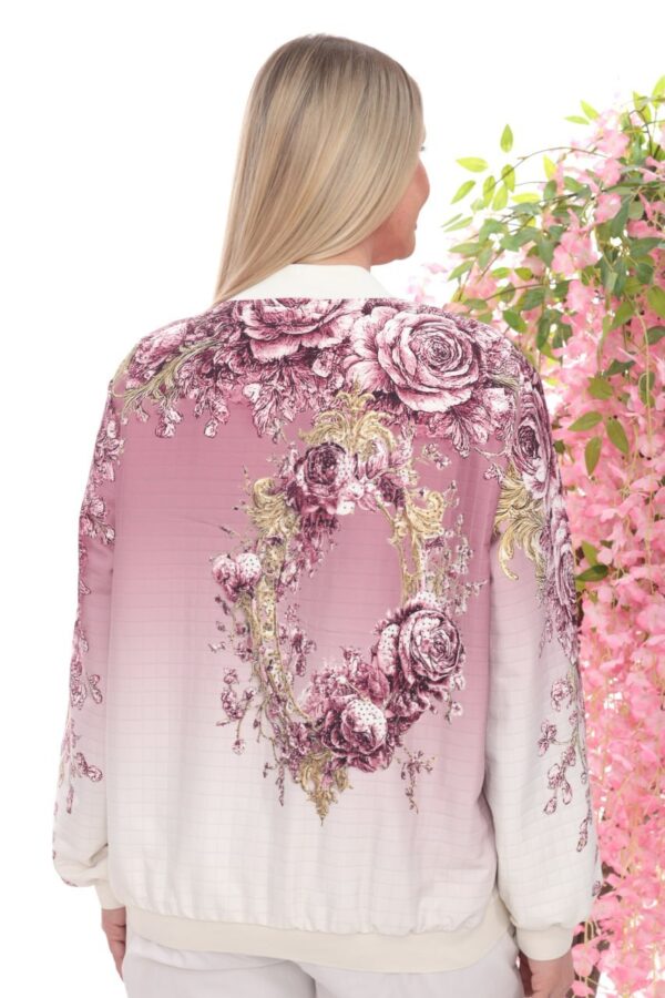 Printed Ombré Bomber Jacket