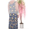 Floral Print Maxi Dress with Sheer Tie-Front Blouse Set