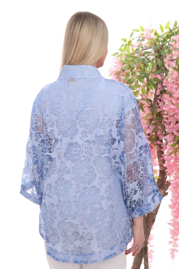 Wholesale Sheer Floral Zip-Up Jacket