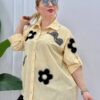 Wholesale Sequin Appliqué Striped Tunic Shirt