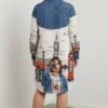 London Print Denim Contrast Shirt Dress London Print Denim Contrast Shirt Dress