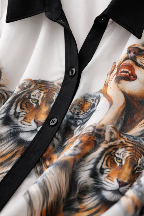 Elegant Two-Piece Graphic Print Kimono Dress Set