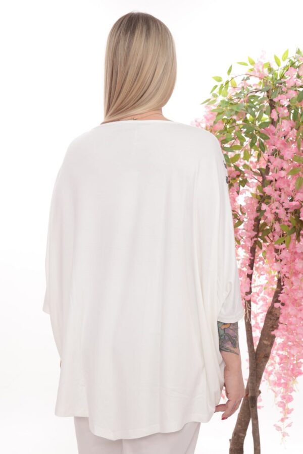 Wholesale Artistic Splash Print Batwing Blouse