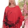 Wholesale Artistic Splash Print Batwing Blouse