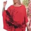 Wholesale Artistic Splash Print Batwing Blouse