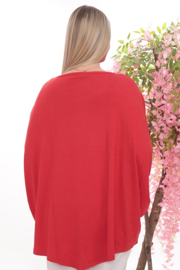 Wholesale Artistic Splash Print Batwing Blouse