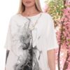 Wholesale Gold Foil Marble Print Dolman Top