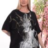 Wholesale Gold Foil Marble Print Dolman Top