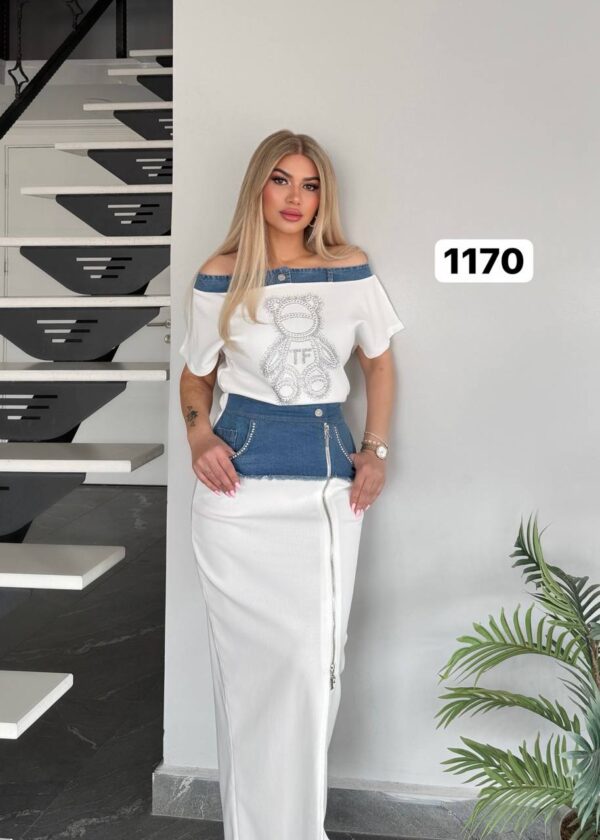 Pearl-Accented Monogram Denim Jacket