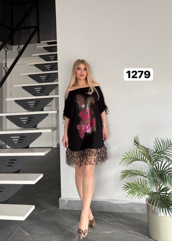 Wholesale Sequin Bunny Graphic T-Shirt Dress