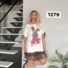 Wholesale Sequin Bunny Graphic T-Shirt Dress