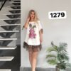 Wholesale Sequin Bunny Graphic T-Shirt Dress