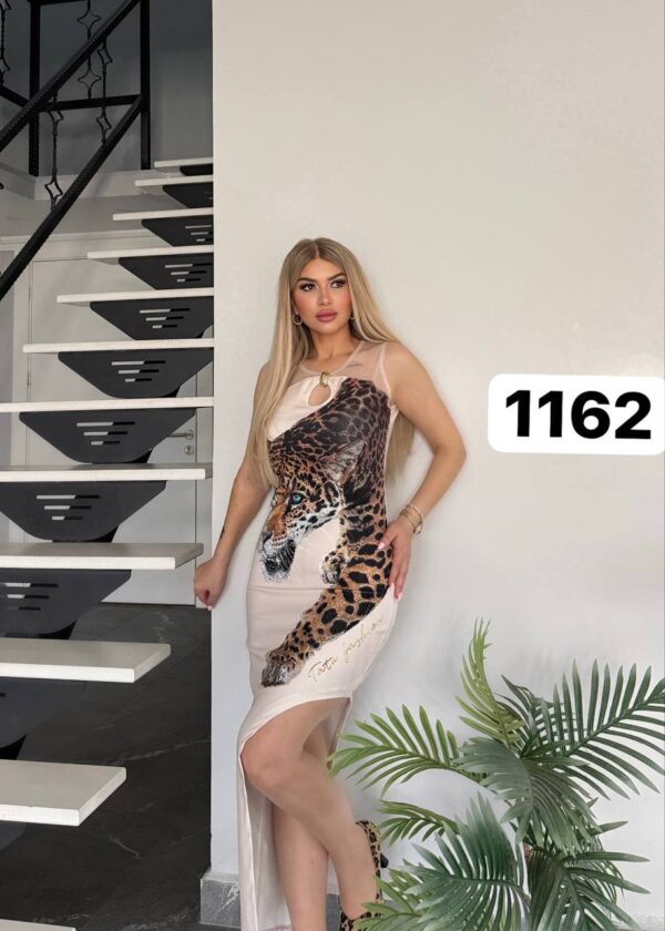 Wholesale Leopard Graphic Keyhole Sheath Dress