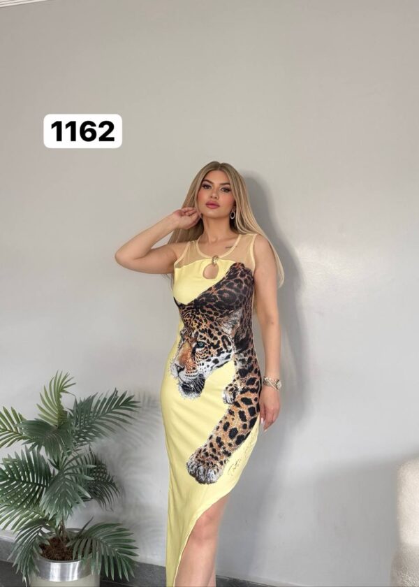 Wholesale Leopard Graphic Keyhole Sheath Dress
