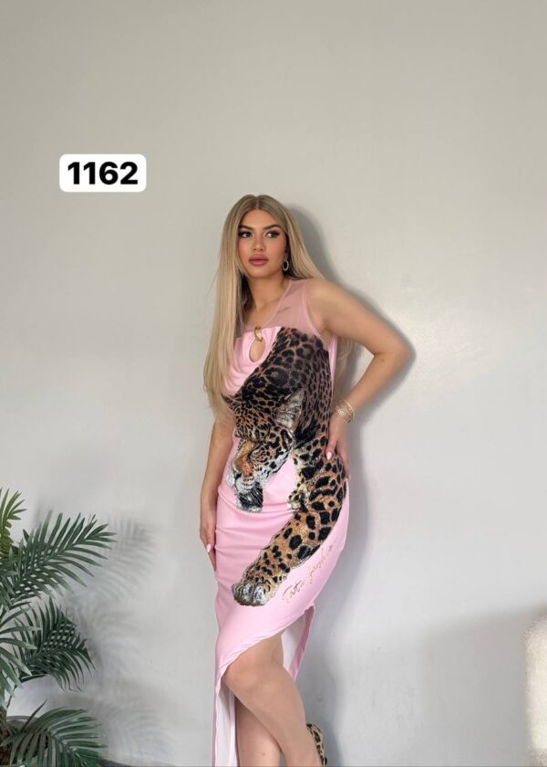 Wholesale Leopard Graphic Keyhole Sheath Dress