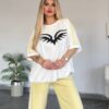 Embellished Wing Graphic Tee & Trouser Set