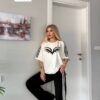 Embellished Wing Graphic Tee & Trouser Set