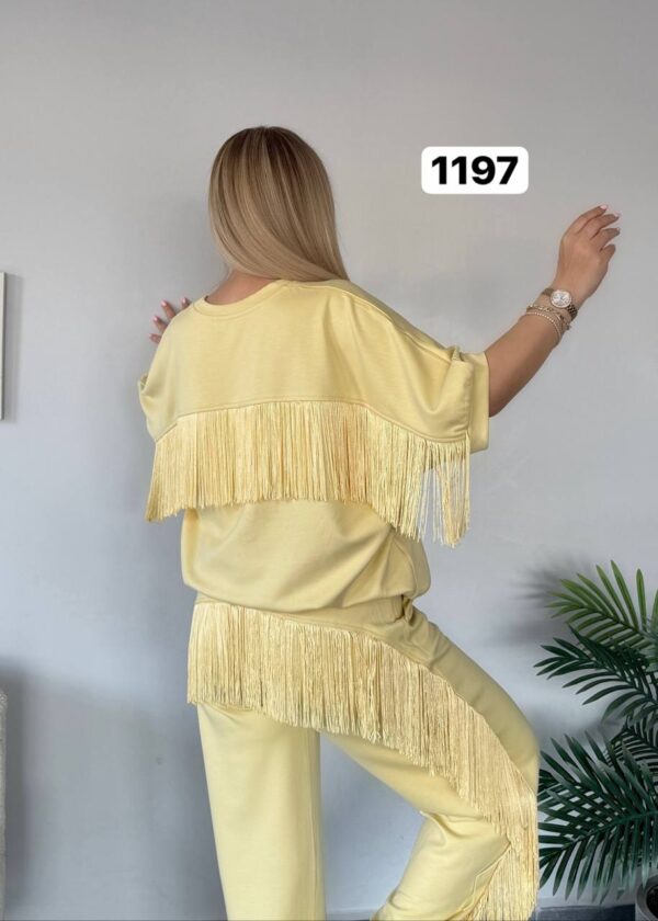 Embellished Fringe Detail Loungewear Set