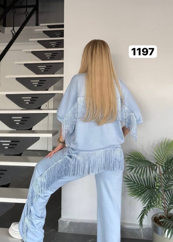 Embellished Fringe Detail Loungewear Set