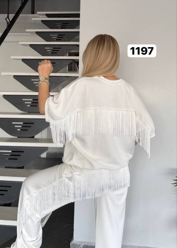 Embellished Fringe Detail Loungewear Set