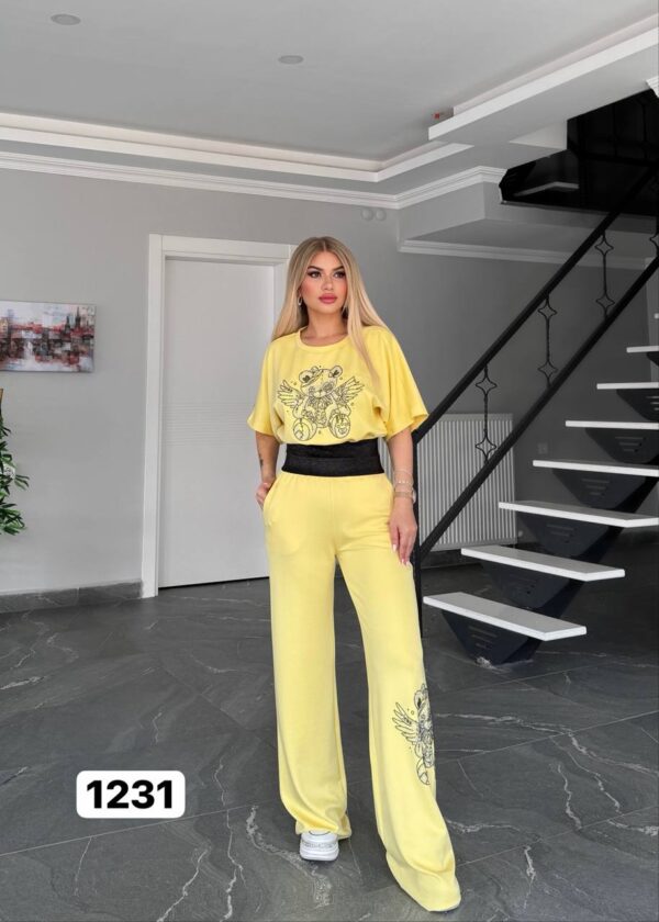 Wholesale Embellished Teddy Bear Loungewear Set