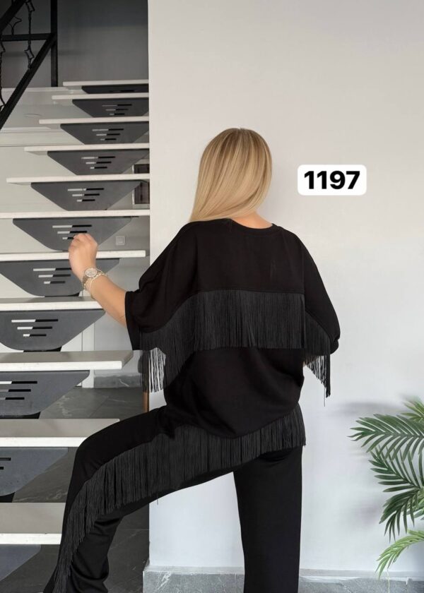 Embellished Fringe Detail Loungewear Set